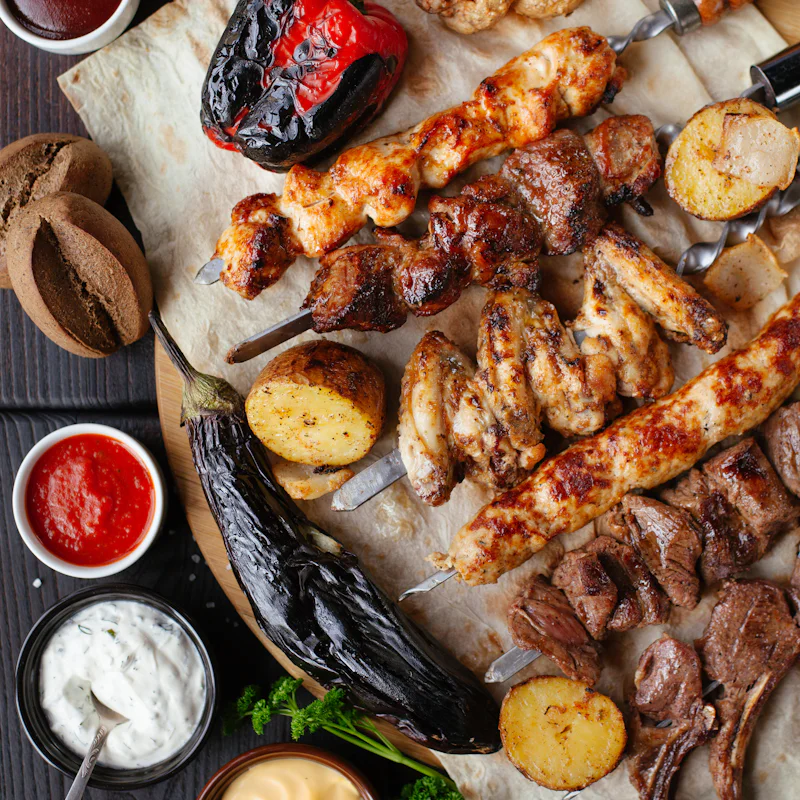 Grilled nyama and kebabs
